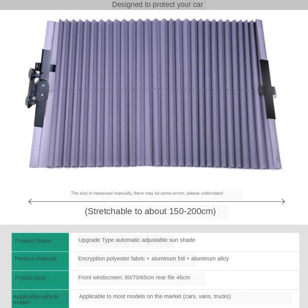 1 Set Car Windshield Retractable Curtain Sunshade anti-UV Protection Car Rear Window Sun Visor Auto Sun Shade Cover