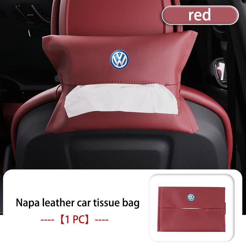 TMBCU1 Car Tissue Box Backrest Armrest Box Sun Visor Paper Bag For Volkswagen VW Scirocco Passat Polo B5 B6 B7 CC Tiguan Sharan Touran