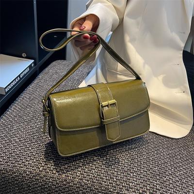 Vintage Fashion Crossbody Bags For Women Triple Compartment Changeable Dual Straps Pure Color Square Shoulder Messenger Bag