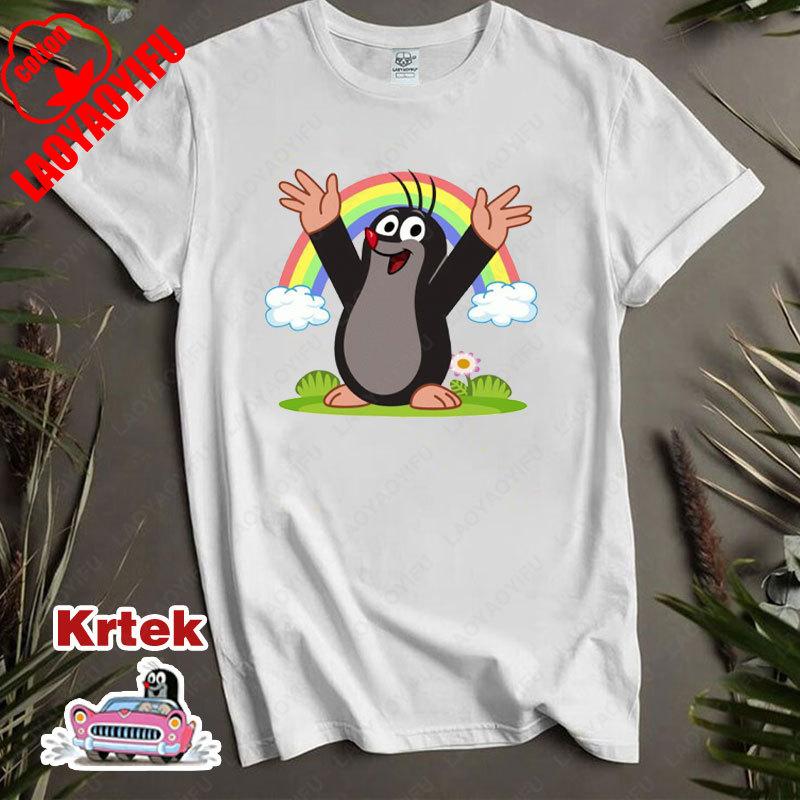 BenberFashion Vrouwen Mannen Dieren Schattige T-shirts Krtek De Mol Nostalgie Katoenen Kleding Mode Korte Mouw Ronde Hals T-shirts Shirt Klassieke Tops XL
