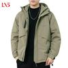 Men's Trendy Hooded Down Jacket - High-End Winter Workwear for Outdoor Cold Protection and Warmth