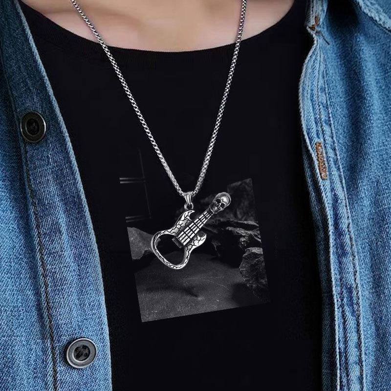 Titanová ocelový náhrdelník Pánský Trendy niche design Hip-Hop Kříž Starobylý stříbrný přívěsek Pánský náhrdelník Všestranný šperk