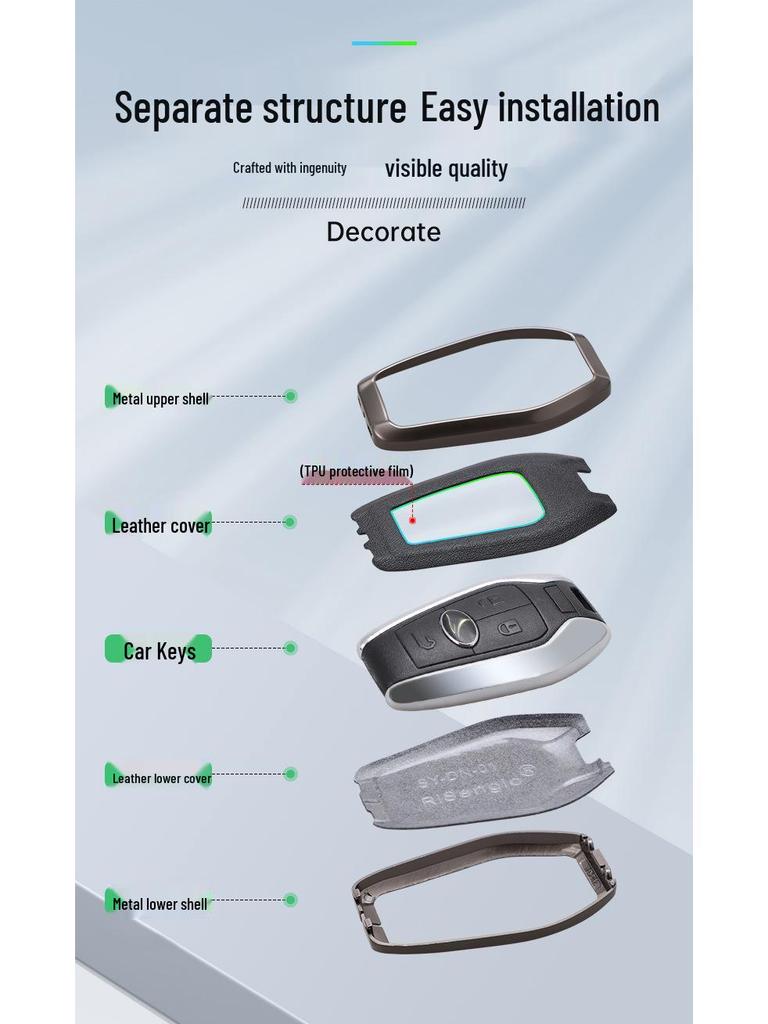 Southeast DX7 DX3 DX5 A5 Key Case: Metal Shell with Buckle