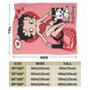 B-Bettys Boops Comfortable Blanket Cartoon Doll Casual Plane Travel Throw Blanket Home Decor Flannel Bedspread Sofa Bed Cover