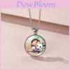 Gabby's Dollhouse Geometric Alloy Necklace With Colorful Gemstone Pendant For All Styles