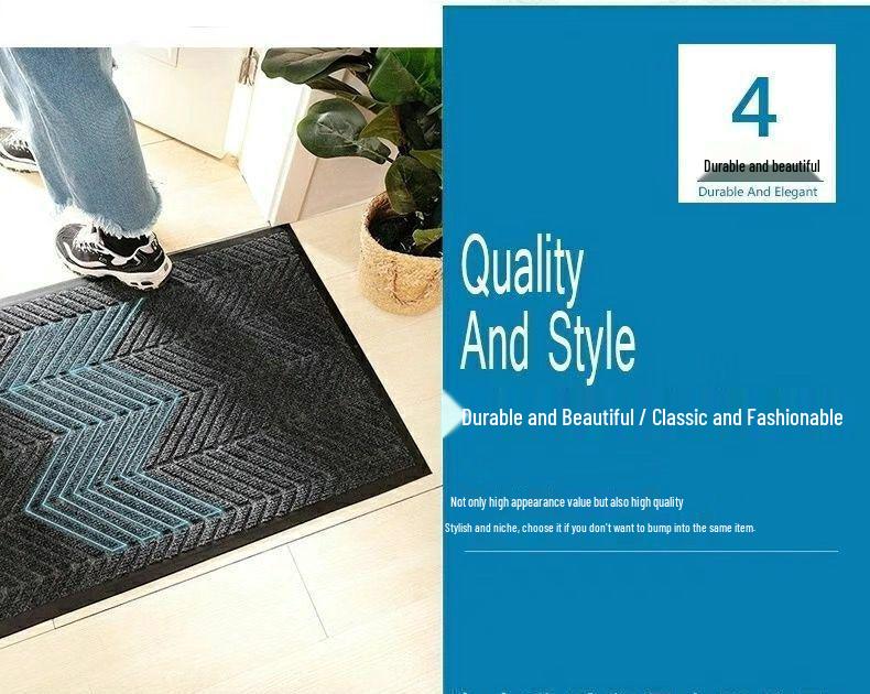 Square Anti-slip Water-Absorbent Entrance Mat for Hotels, Shops, and Elevators