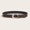 Spicy Girl Leopard Print Waistband PU Leather Men Belt Trend Y2K Belt  Male