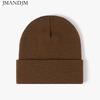 Disponibile Cappello a cuffia doppio ispessito caldo autunno e inverno cappello lavorato a maglia da donna semplice da uomo