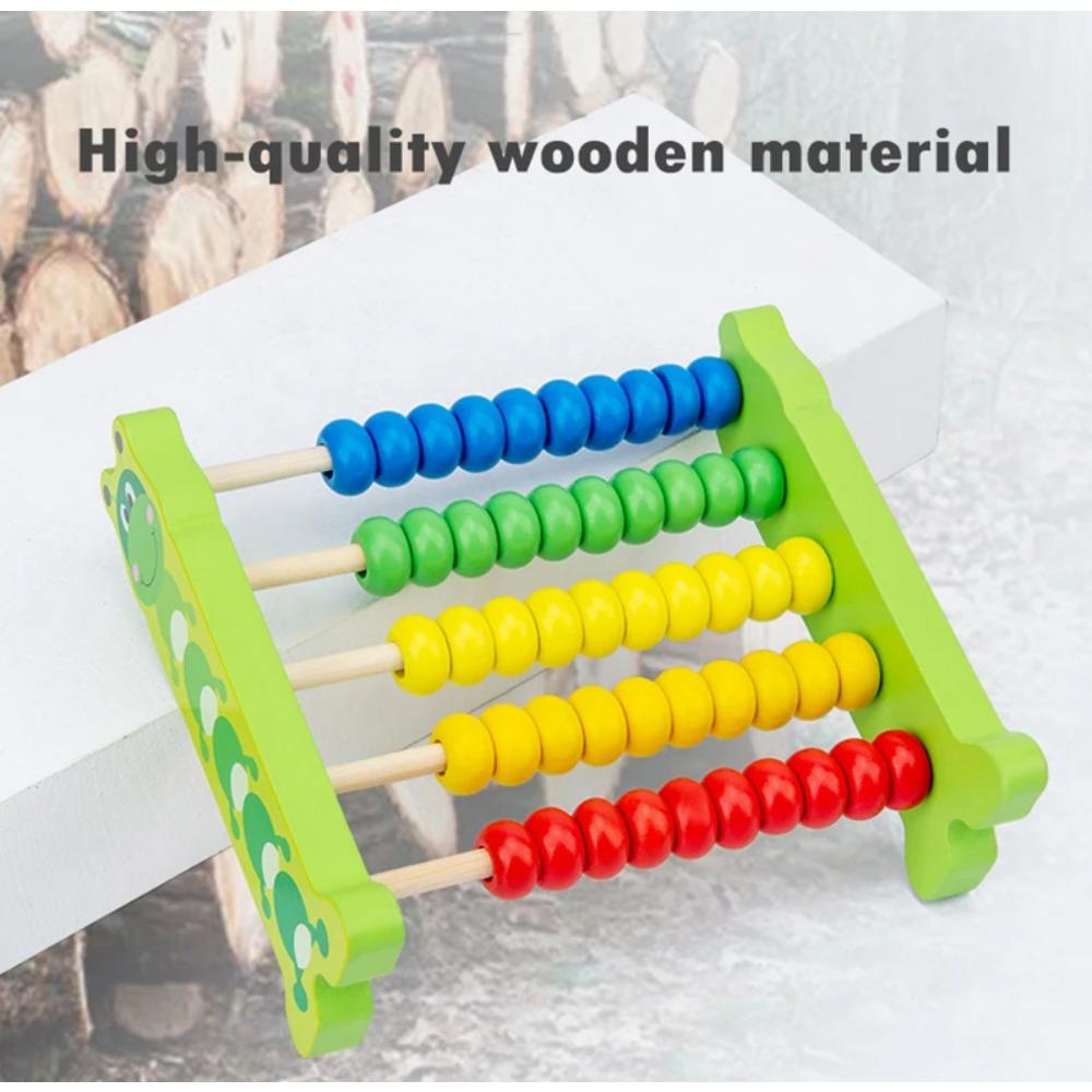 Baby Wooden Abacus Early Math Learning Toy Montessori Educational Counting Calculating Beads Logical Thinking Toys for Toddlers