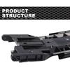 CNNELL New Black Center Console Lid Armrest Sliding Mechanism Compatible with Honda Civic 2006-2011