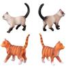 1 PC  Bonsai Ornament  House Decor Plastic Neko Figurine Mini Pet Model Simulation Animal Miniature Cat