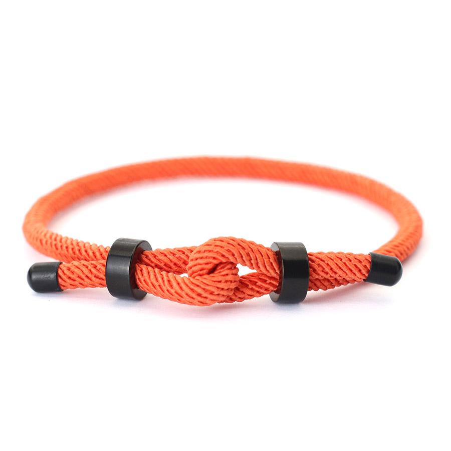 Adjustable Men Lucky Red Rope Bracelet With Grade A 4mm String Stainless Steel Clasp Outdoor Cycling Braclet Gift For Him Joias
