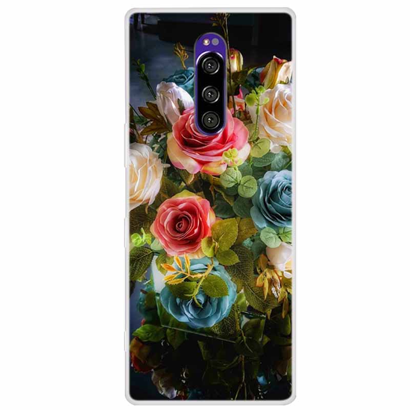 For Sony Xperia 1 Case Luxury Animals Transparent Cover for Sony Xperia1 XZ4 SO-03L SOV40 J8110 J9150 J8170 Phone Shells Covers
