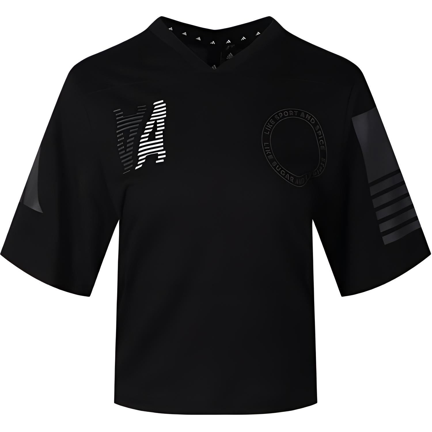 Adidas T Shirts Women s Black V Neck Moderate Other EA0349 XL