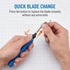 Deburring Tools Set 10pcs Steel Swivel Blades Metal Handle Deburr Tool for Metal Resin PVC Pipes Copper Plastic Remove Burr