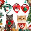 Cute Adjustable Christmas Dog Collar Dirt-Resistant Christmas Decor Dog Bandanas Universal Soft Cat Collar Pet Scarf Decoration