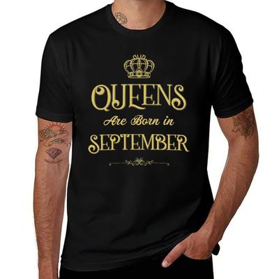 Queens Are Born In September Tshirt Independence Day Short Sleeve Tshirt