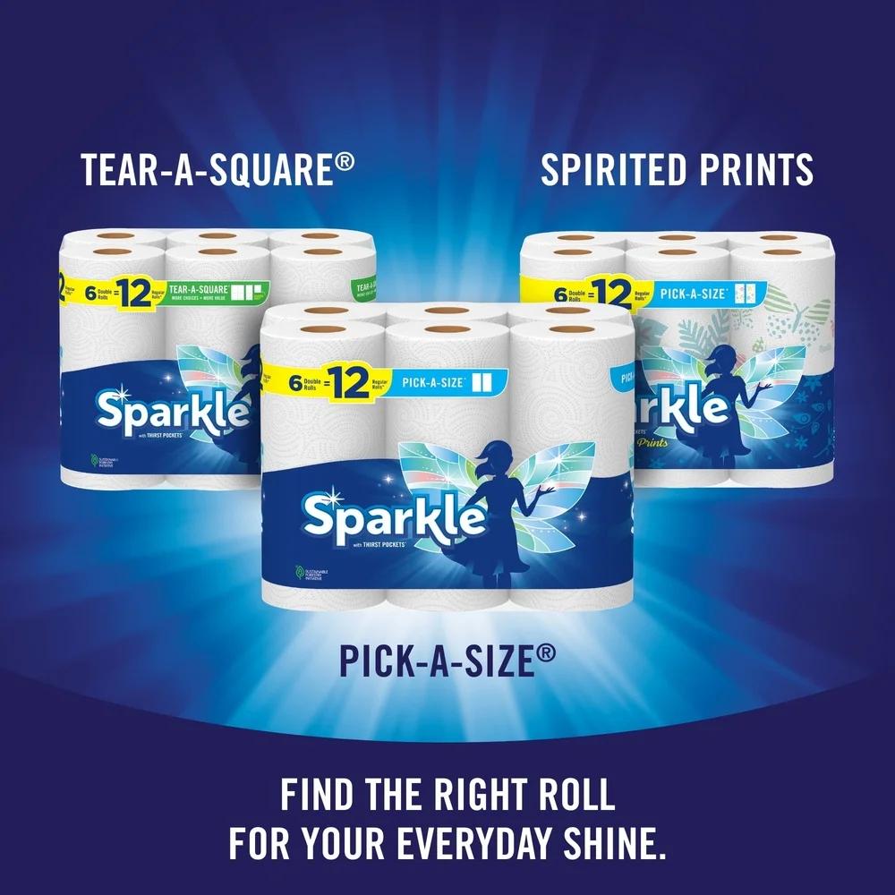 Pick-a-Size Paper Towels 3 Triple Rolls Strong Absorbent 2-Ply Perforated Sheets Ideal Cleaning Household Messes Kitchen DIY