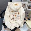 Autumn and winter retro heavy industry machine embroidered hooded sweater women's embroidered versatile velvet thickened warm jacket