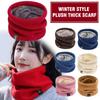 Winter Warm Knitted Neck Scarf for Women Men Plush Full Mask Tutdoor Cashmere Solid Snood Neck Scarves Thick Bufanda Muffler