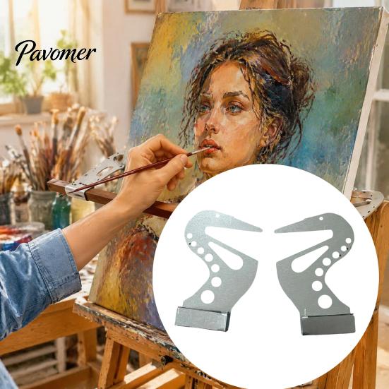 Painting Wrist Support Stand 2Pcs Artist Hand Bridge, Adjustable Easel Rest Bar, Drawing Metal Stabilizer Tool for Craft Projects