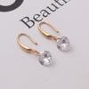 Dangle Drop Earrings Lady Elegant Fashion Noble Zircon Crystal Earring For Women Jewelry Dainty Boucle Mujer Brincos