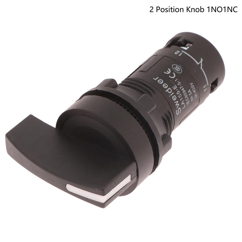 22MM Key Knob Switch 1NO1NC 2/3 Position Self Locking Select Rotary Power Button Lock Switch Power Conversion Switch 10A ON OFF
