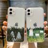 М'який прозорий протиударний чохол з ТПУ для IPhone 11 12 13 14 Mini Pro Max XR X XS 8 7 6 6S Plus SE 2020 Милий чохол-сумка з привидом