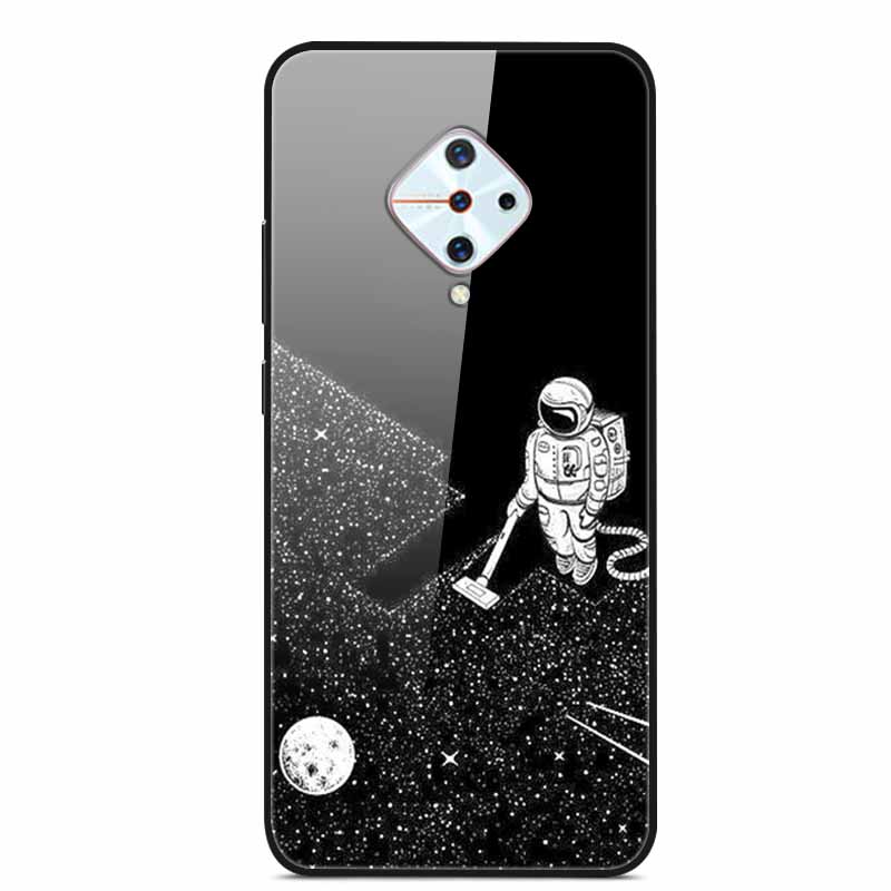 Tempered Glass Case For Vivo V17 Case Russia Glass Back Cover Soft Bumper For Vivo V17 Phone Cases V 17 Funda Y9s S1 Pro Coque