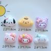 10Pcs Kawai Bright Surface Sandwich Biscuit Animal Series Resin Flat Back Scrapbook Figurine Diy Bow Decor Accessories Crafts A9