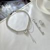 Sweet And Cool Love Star Pendant Necklace Choker Fashion Ccb Beaded Chain Fringed Necklace