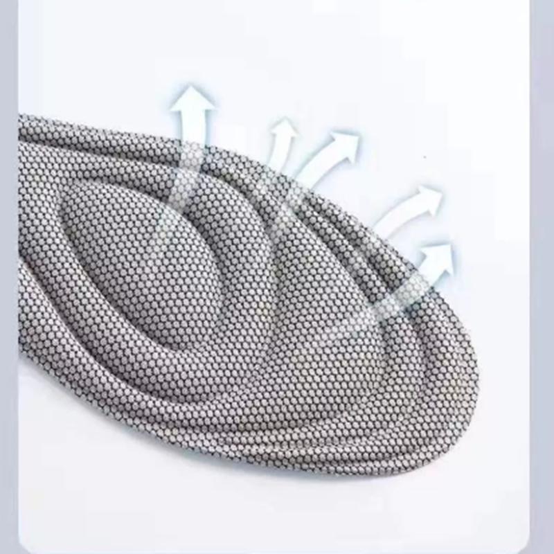 2 Pairs Memory Foam Orthopedic Insoles for Shoes Antibacterial Deodorization Sweat Absorption Insert Sport Shoes Running Pads