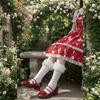 1 Pair Milk White Lace Knee Socks Multi Layer Lace Ladies Socks Sweet Long Cotton Socks  Lolita