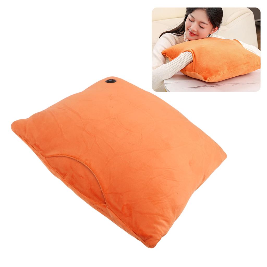 Heated Throw Pillow Quick Heating 3 Temperature Settings Soft 7D Cotton Lining Electric Heating Pillow with Overheating Guard