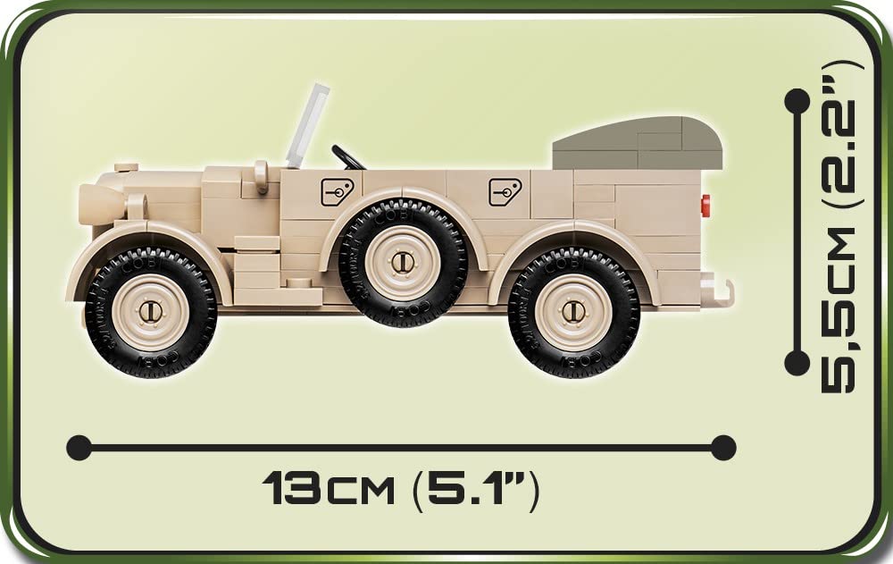 Cobi Historical Collection #2256 Horch 901 (KfZ.15) North Africa (WWII German Army) 135 Scale [Military Blocks - COBI Official Japan Distributor]