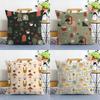 Boho Plant Nordic Pillow Case Plush Fabric Soft Double Sided Print Sofa Cushion Cover Throw Pillow Covers