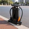 Compact Bike Foot Pump | Wide Non-Slip Pedal, Double Cylinder Pump,