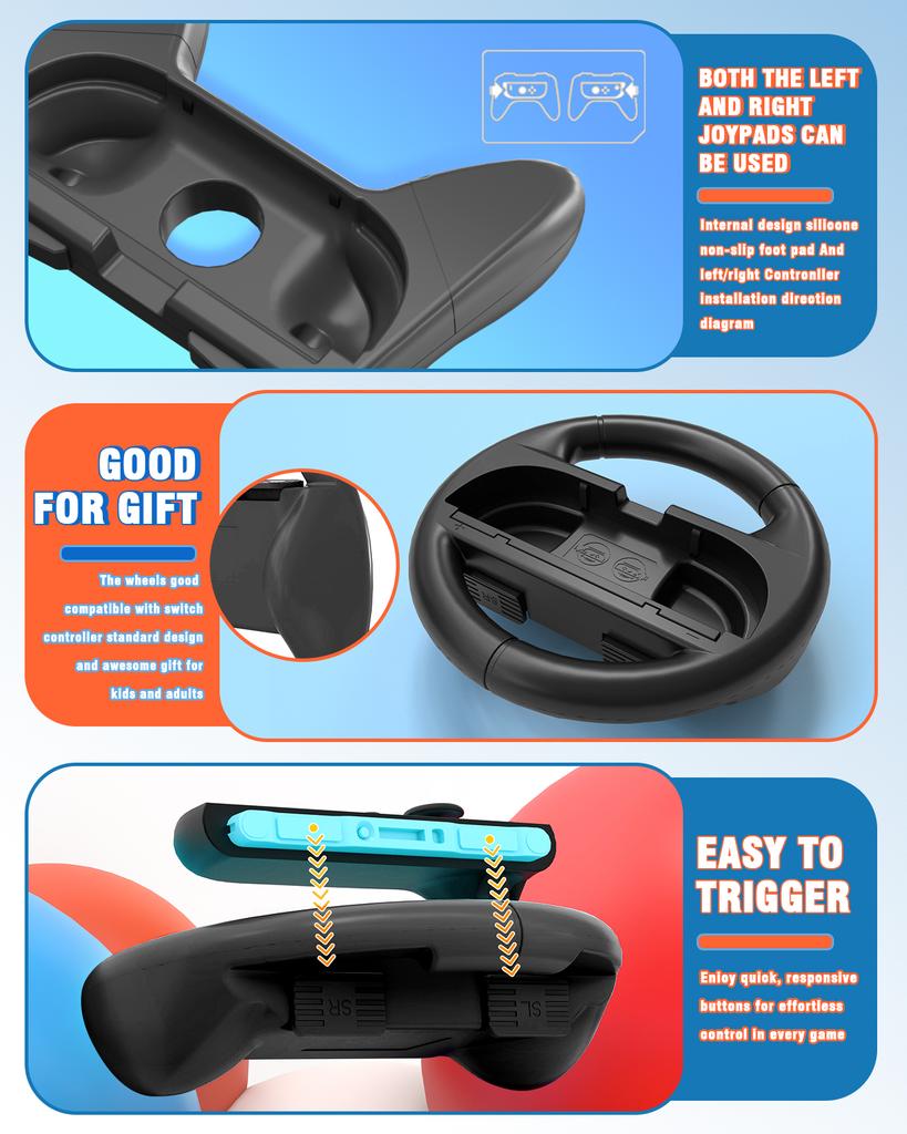 Switch 2 Carrying Case Screen Protector and Case kit Accessories Bundle for Nintendo Switch 2 Protective Case Steering Wheel