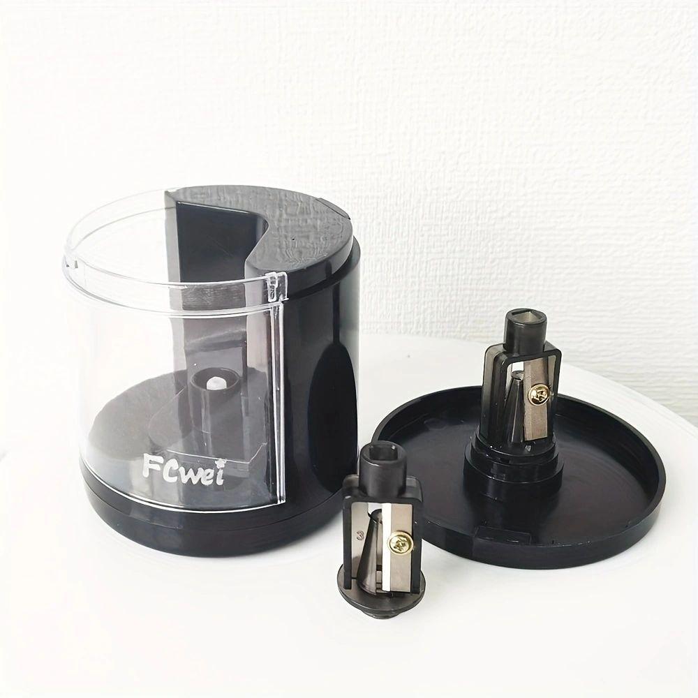 1 Stück Einfacher zylindrischer Einloch-Elektrospitzer Klein Tragbar Büroaccessoires, Geeignet für Schulen, Büros