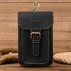 Crazy Horse Leather Mobile Phone Bag Phone Pouch Wear On Belt Fanny Pack 6.7 "leather Mobile Phone Wasit Pack Men Male Belt Bag
