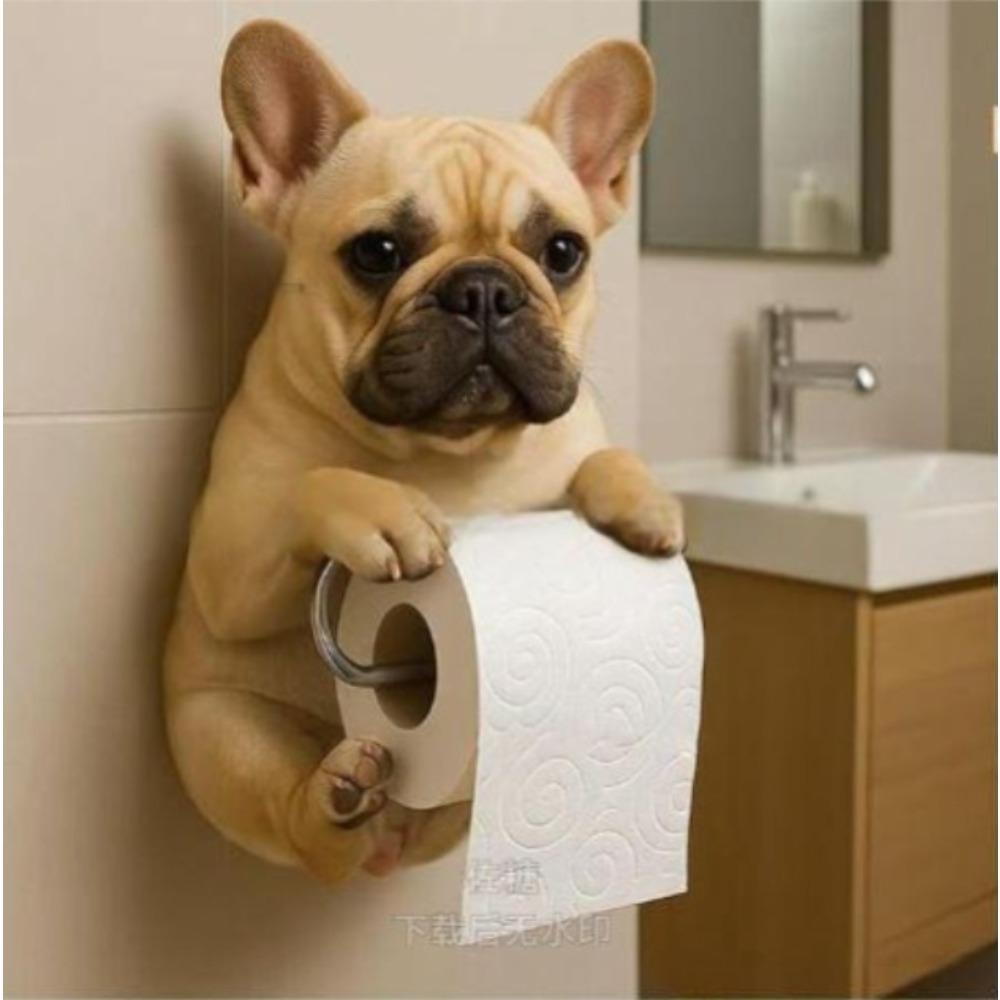 Hunde-Serie Taschentuchhalter Niedliche Dekorationen Hausstatue Toilettenwand-Hängevorrichtung Rollenpapier-Aufbewahrung
