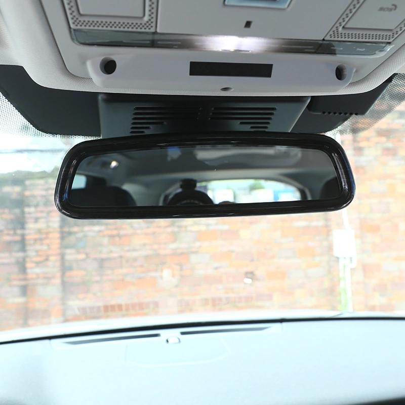 For Jaguar XE XF XJL F-Pace F pace X761 E-PACE Car ABS Carbon Fiber Interior Rearview Mirror Frame Cover Trim Accessories