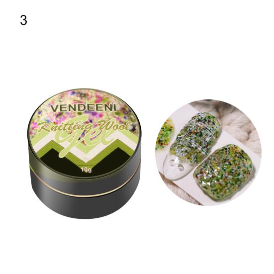 10g Nail Art Gel Easily Applying Non-Floating Natural Extract Safe Decoration Sequin Color Lattice Polish for Female