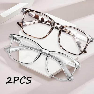 1/2pcs VOPHA Blue Light Blocking Reading Glasses for Men Women Stylish Presbyopic Glasses with Spring Hinges