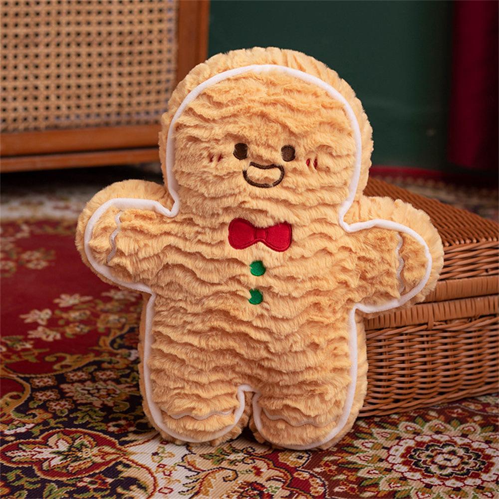 Christmas small square bag pillow standing gingerbread man sofa cushion Christmas tree pillow Christmas atmosphere decoration 20cm
