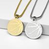 Simple Sunshine Is A Stylish Sports Men's Necklace Basketball Personality Simple Popular Couple Party Holiday Gift Pendant