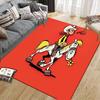 Lucky Luke2 Flannel Pattern Square Carpet,Area Rug,Carpet Rug for Living Room Bedroom Sofa Playroom Decor,Non-slip Floor Mat