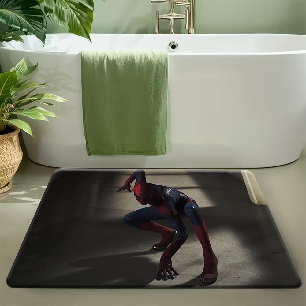 Marvel 1pc Cartoon Print Doormat, Miles Morales Gwen Stacy Peter Parker Penny Parker Hobie Brown Six Heroes City Spider-Web B 40x60cm( 15x23in )