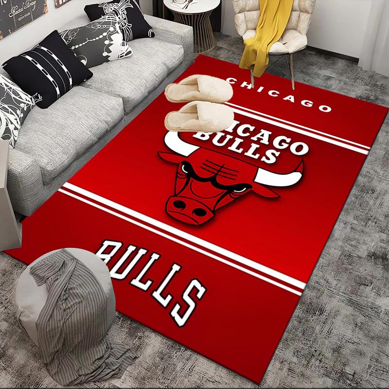Red Bulls Basketball Area Rug Suitable for Indoor And Outdoor,Carpets for Kitchens, Homes, Offices, Living Rooms,Home Decor,Christmas Gift
