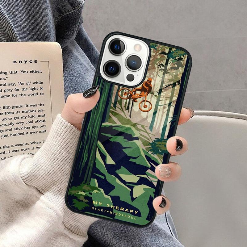 BIKE Cycling Art Phone Case for iPhone 17 Air 16 16e 15 Plus for Apple 13 11 12 14 Pro Max Cover coque Shell